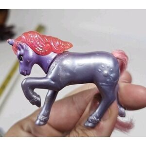 Vintage 1996 Tonka Littlest Pet Shop Purple Unicorn 2.5" Toy Figure